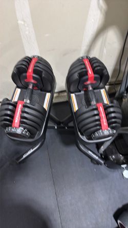 Bowflex adjustable dumbbells 5-52.5lbs w stand