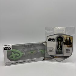 Disney Store STAR WARS The Mandalorian THE CHILD Baby Yoda Special Key + Pin