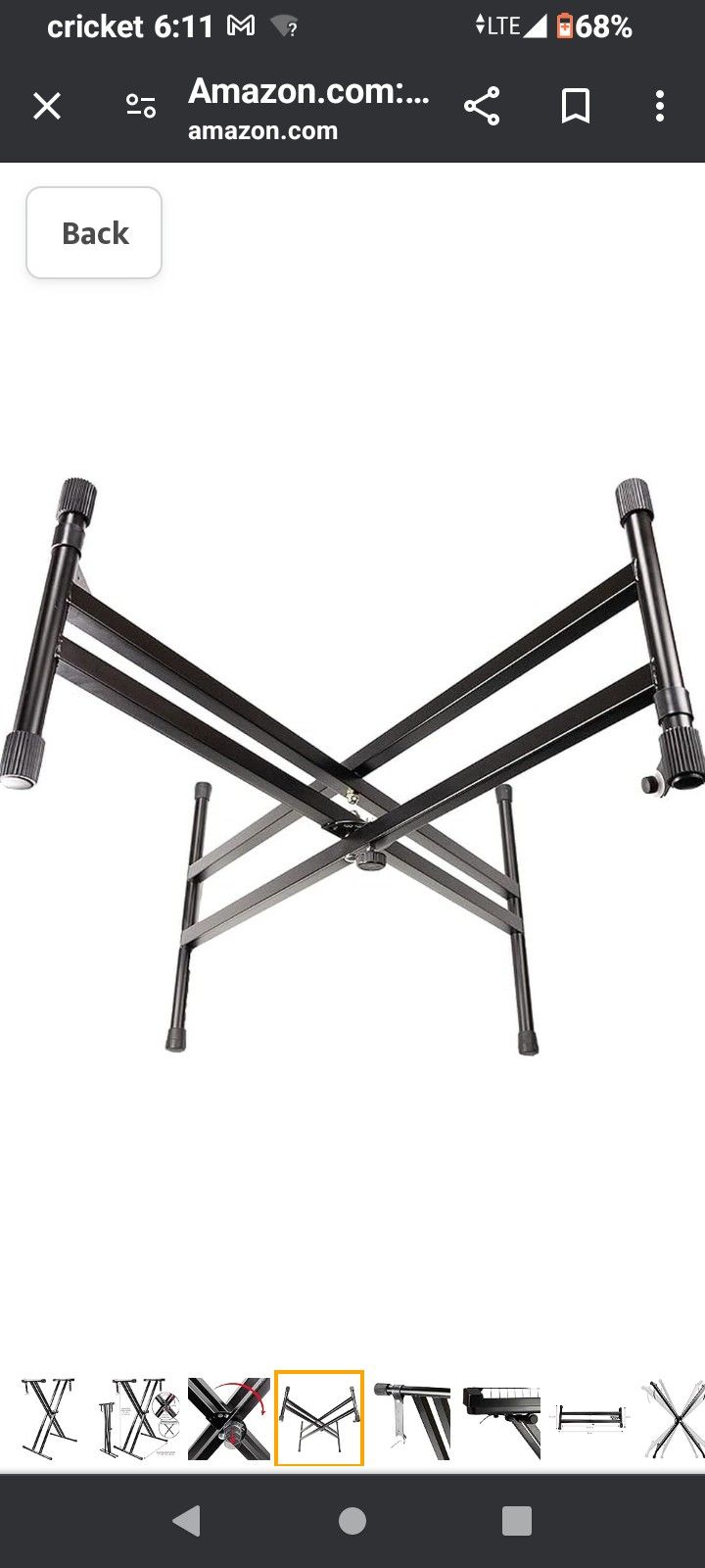 Used RockJam Adjustable Keyboard Stand