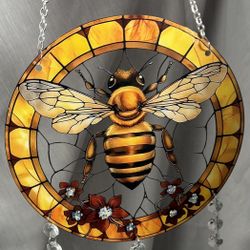 Handmade Acrylic Busy Bee Suncatcher 