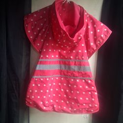 Size Large Fashion Pet Brand Bright Pink Dog/ Puppy Rain Jacket/ Coat With Hood (NEW NO TAGS)