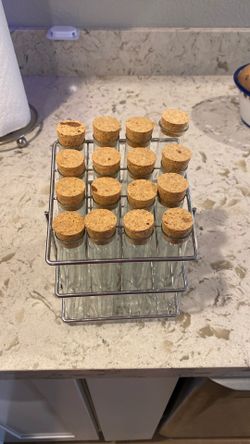 Glass test tubes with corks