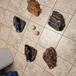 LH AND RH BASEBALL & SOFTBALL GLOVE  $40 EACH ONE FIRM PRICE