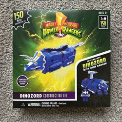 MIGHTY MORPHIN POWER RANGERS TRICERATOPS DINOZORD CONSTRUCTION SET BLUE RANGER 150 PIECES NEW