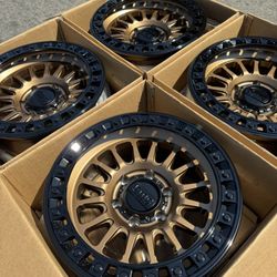 New 17” KMC KM522 IMS Bronze Wheels 6 lug Chevy GMC Toyota Ford F-150 Raptor available new in box