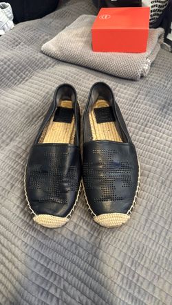Women’s Tory Burch black leather espedrilles size 8.5