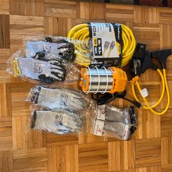LED LIGHT, Extension Cord, GFCI, Cut Gloves