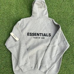 Essentials Hoodie, Grey Size Medium