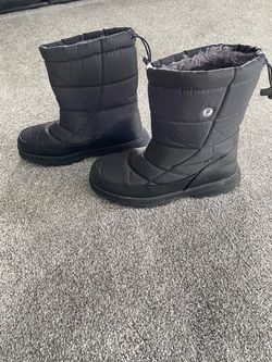 EXEBLUE Men Women's Winter Snow Boots, Unisex Water- Resistant Mid