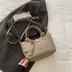 New Unique Design Bucket Bag for Women, Fashion All-Match Shoulder Bag, Simple Casual Crossbody Bag