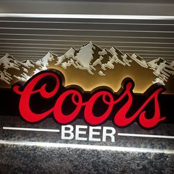 Vintage 1986 Coors Light - Light-Up Bar Sign – Plug-In – Man Cave Decor