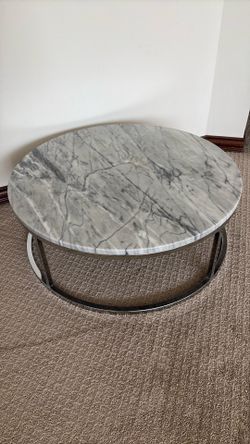 CB2 Marble Top Coffee Table