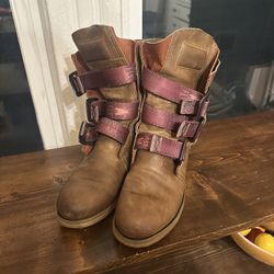 London Fly Clark Strap Moto Boots Size 40 (women’s 9)