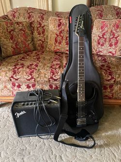 Ibanez RG Series guitar + Fender Mustang amp