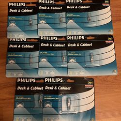 PHILIPS 20W for 12 Volt Capsule Light Bulb for Desk & Cabinet Lot Of 8