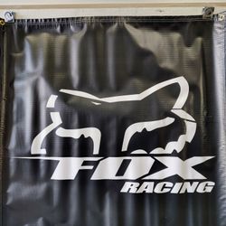 36x36 In Fox Racing  Black And White Vinyl