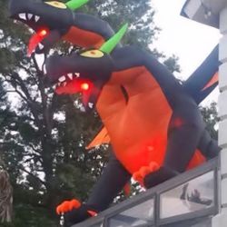 Gemmy 2 Headed Fire Breathing Dragon