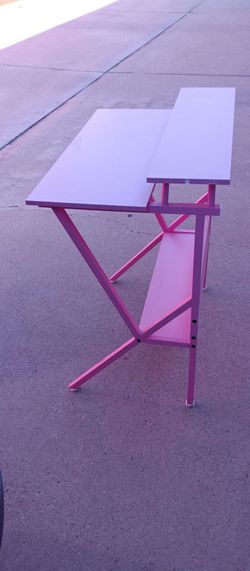 Child Girl's Pink Computer Table