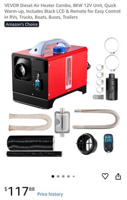 NEW! Diesel Air Heater Combo, VEVOR- 8 KW  12 V Unit