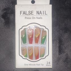 Press-On Nails – 24pc Colorful Set