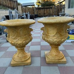 New Flower Pots Made Out Of Cement Perfect Gift 