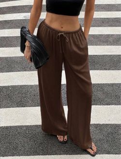 Brown linen pants
