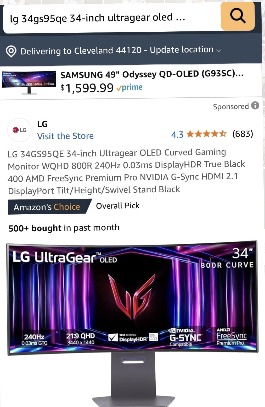 Lg Ultra gear Gaming Monitor Brand New