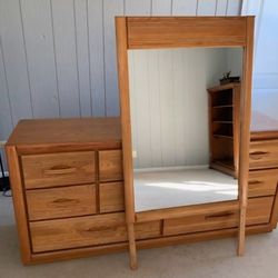 Dresser, Mirror, and Night Stand Set