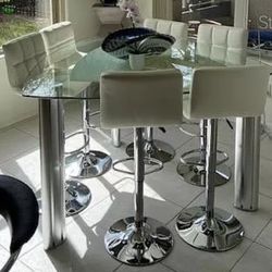 Dining Table Set with 6 Chairs