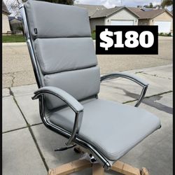 Brand New. Light Grey/chrome High Back Executive Office Chair. Retails Around $400. Fully assembled 