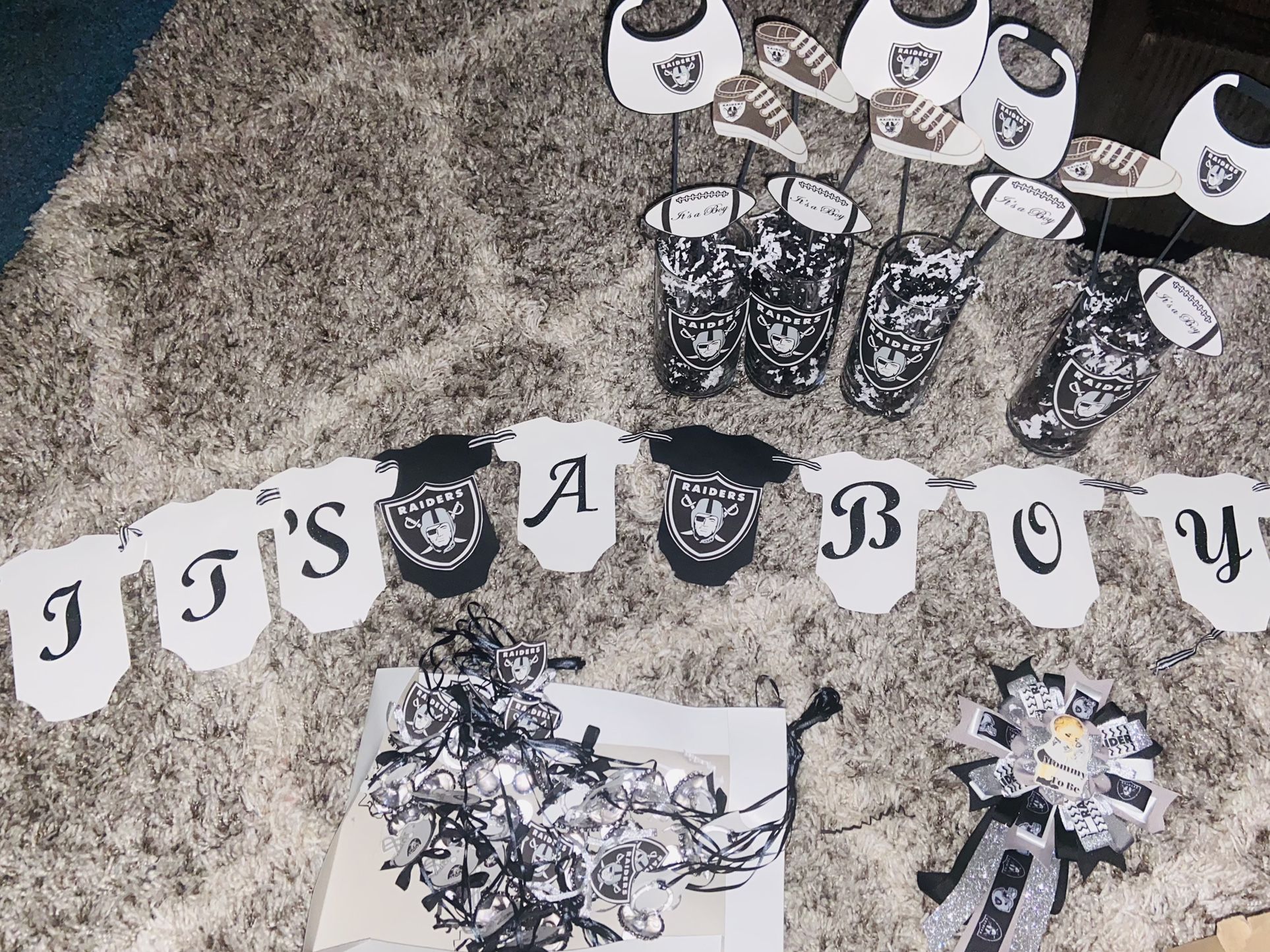 Raider Baby Shower It’s A Boy Theme 🖤