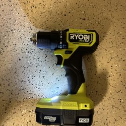 RYOBI Power Drill With Charger And Two Batteries 
