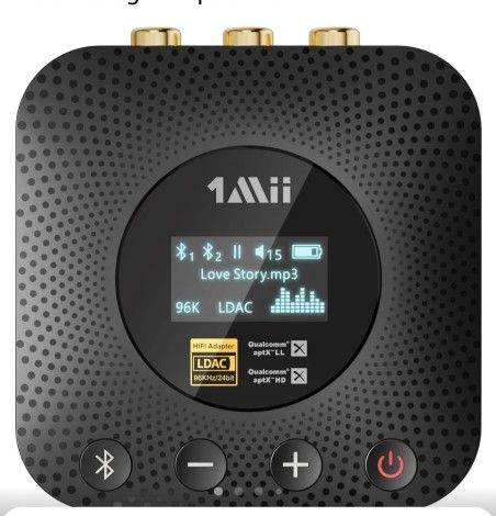 1Mii B06HD+ Hi-Res Bluetooth 5.1 Music Receiver for Home Stereo w/LDAC, Hi-Fi Bluetooth Adapter