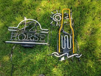 neon beer signs man cave den memorabilia vintage