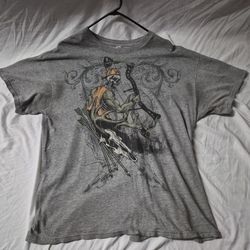 Y2k Skeleton Bow & Arrow Shirt Mens XL