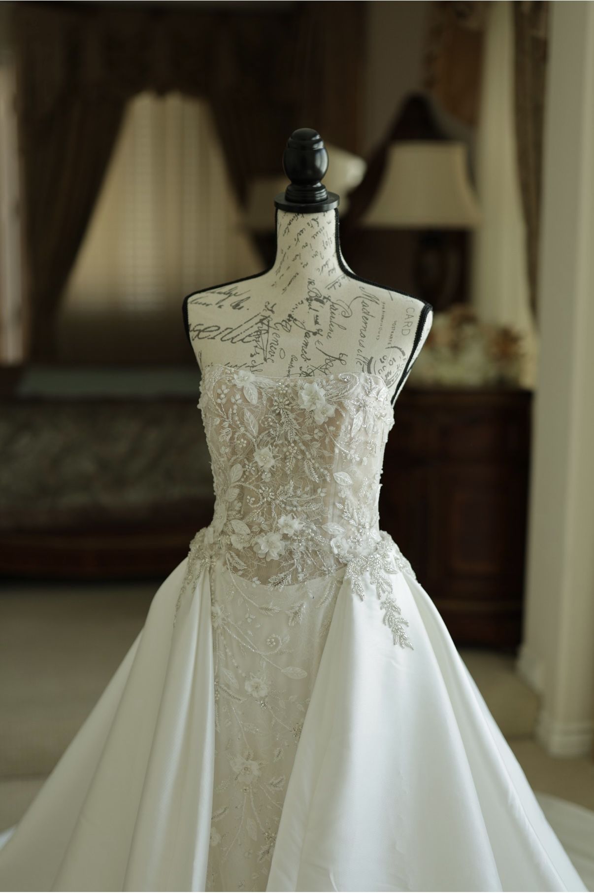 Wedding Gown, overskirt, & Veil 2025
