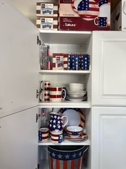 Moving sale-Patriotic dishes