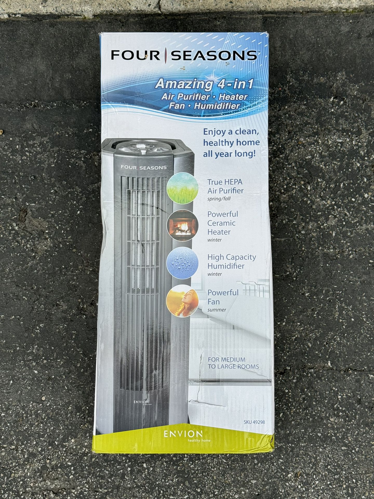 FOUR SEASONS 4 in 1 Air Purifier • Heater. Fan • Humidifier