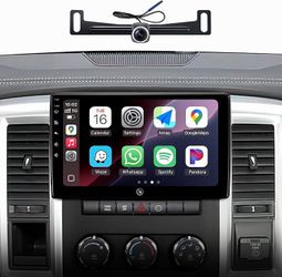 Car Stereo Radio Dodge Ram 2006 2007 2008 2009 2010 2011, 2012 Wireless CarPlay Android Auto, Bluetooth, 10” Touch Screen Head Units, Backup Camera