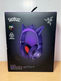 New!! Razer Kraken Kitty V2 Pokemon Gengar Edition Gaming Headset