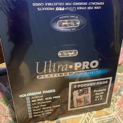 Ultra-Pro 3-Pocket Pages (4X6) - 100 Pages 