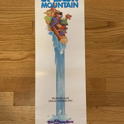 Vintage Original Disney World Splash Mountain Grand Opening LE Poster 1992. 