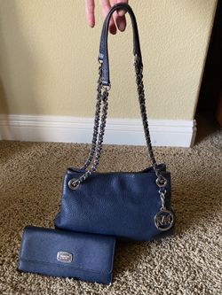 Navy Blue Michael Kors Purse and Wallet