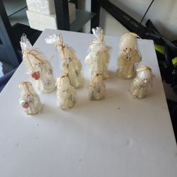 Halloween Ghost Candles 6"&4" Set of 8.