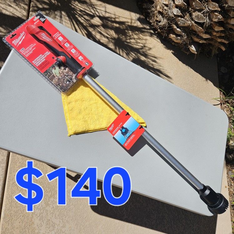 $140 Milwaukee Transfer Pump 12-Volt (Tool-Only) 9GPM 0hp. Submersible Stick Water