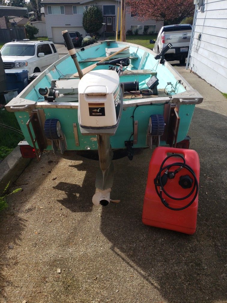 12, FOOT BOAT MOTOR TRAILER PACKAGE for Sale in Kent, WA OfferUp