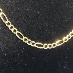 Figaro 10k Gold Chain