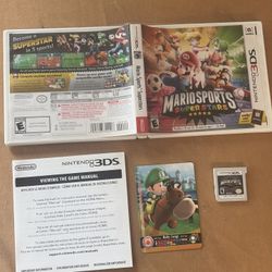 Mario Sports Superstars (Nintendo 3DS, 2017) Complete w/ Amiibo Card 
