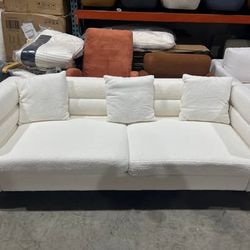 (Brand new) 81" W Teddy Bouclé Oversized Loveseat Cloud Sofa
