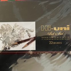 New Uni Wooden Pencil Art Set  10B-10H  